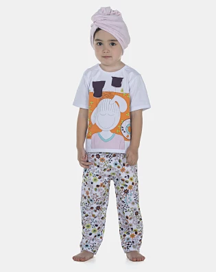 Pijama Feminino Baby Manga Curta e Calça