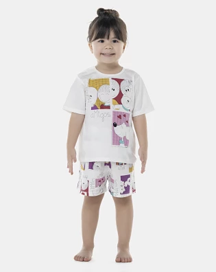 Pijama Feminino Baby Manga Curta e Short