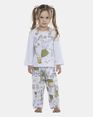Pijama Feminino Baby Manga Longa e Calça
