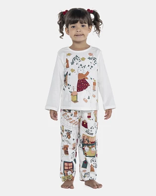 Pijama Feminino Baby Manga Longa e Calça