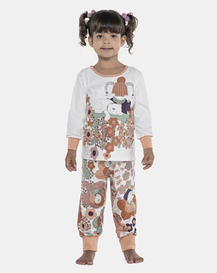 Pijama Feminino Baby Manga Longa e Calça Com Punhos