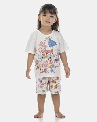 Pijama Feminino Baby Manga Curta e Short