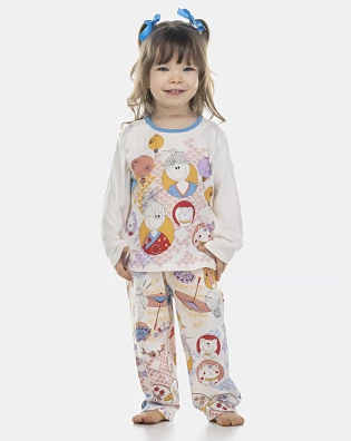 Pijama Feminino Baby Manga Longa e Calça