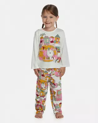 Pijama Feminino Baby Manga Longa e Calça