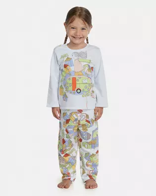 Pijama Feminino Baby Manga Longa e Calça Moletinho