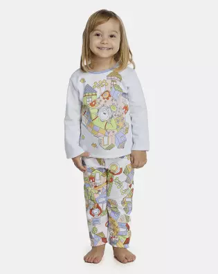 Pijama Feminino Baby Manga Longa e Calça Moletinho