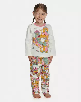 Pijama Feminino Baby Manga Longa e Calça Moletinho