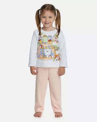 Pijama Feminino Baby Manga Longa e Calça Plush