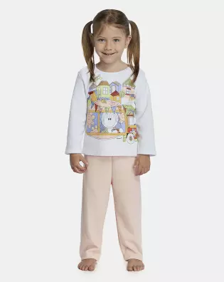 Pijama Feminino Baby Manga Longa e Calça Plush