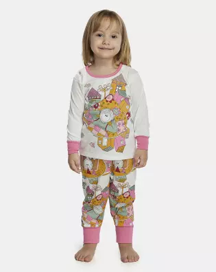 Pijama Feminino Baby Manga Longa e Calça Com Punhos