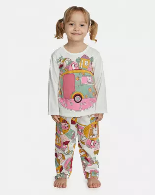 Pijama Feminino Baby Manga Longa e Calça