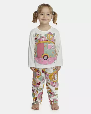 Pijama Feminino Baby Manga Longa e Calça