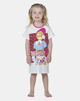 Camisão Feminino Baby Manga Curta