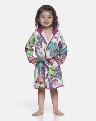 Roupão Feminino Baby Manga Longa Com Capuz