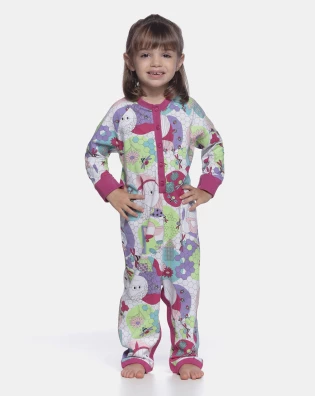 Macacão Feminino Baby Manga Longa