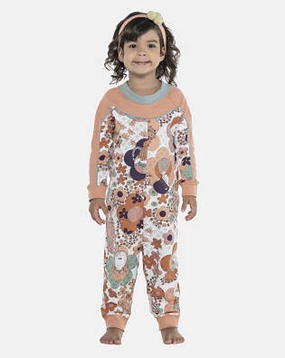 Macacão Feminino Baby Manga Longa Raglan
