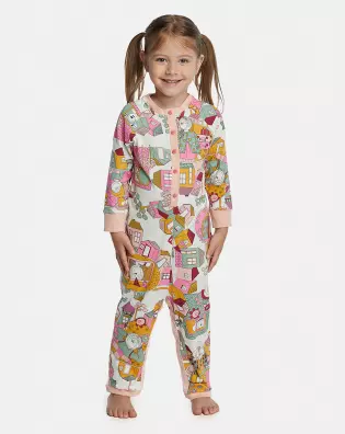 Macacão Feminino Baby Manga Longa