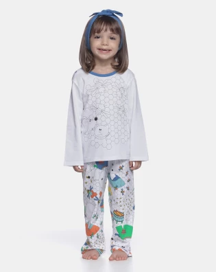 Pijama manga longa e calça