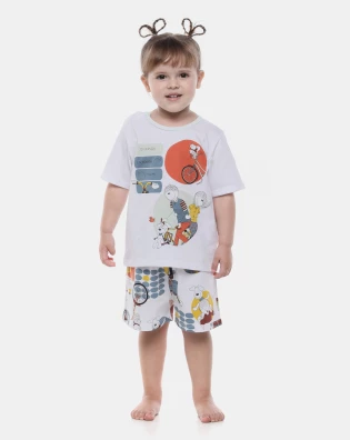Pijama Manga Curta e Short