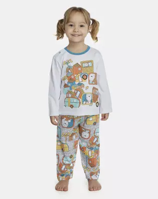 Pijama Unissex Baby Manga Longa e Calça