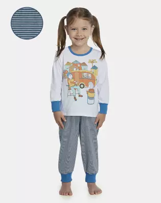 Pijama Unissex Baby Manga Longa e Calça