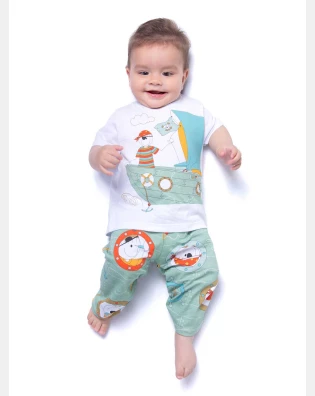 PIJAMA MANGA CURTA E CALÇA