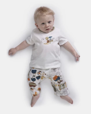 Pijama manga curta e calça