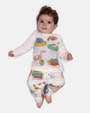 Pijama Manga Longa e Calça