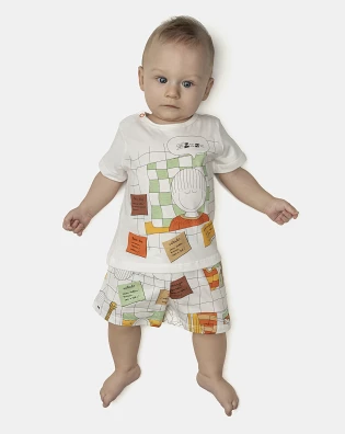 Pijama Masculino Bebê Manga Curta e Short
