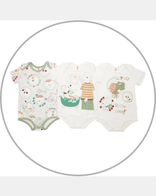 Kit Body Masculino Bebe Manga Curta