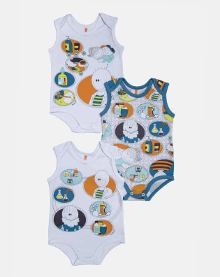 Kit Body Masculino Bebe Sem Mangas