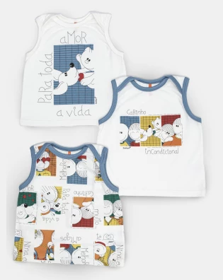 Kit Pagão Masculino Bebe Regata