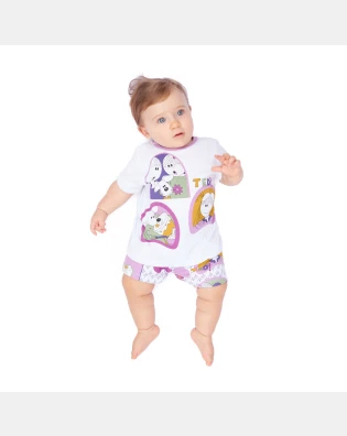 Pijama manga curta e short   