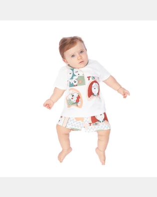 Pijama manga curta e short      