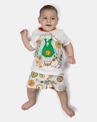 Pijama manga curta e short