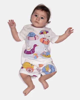 Pijama Manga Curta e Short