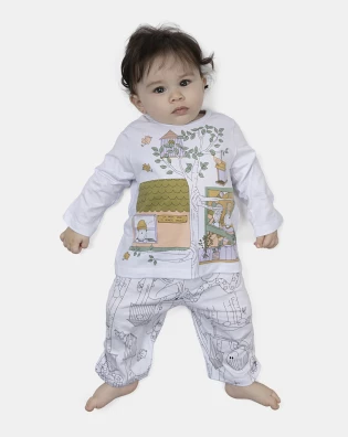 Pijama Feminino Bebe Manga Longa e Calça