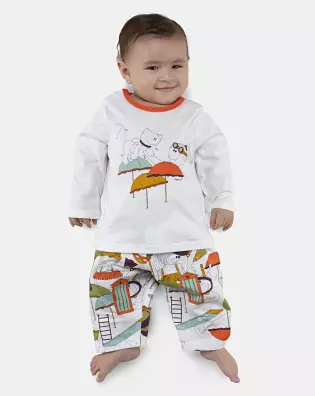 Pijama Feminino Bebe Manga Longa e Calça