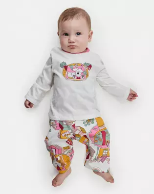 Pijama Feminino Bebe Manga Longa e Calça