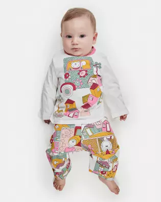 Pijama Feminino Bebe Manga Longa e Calça
