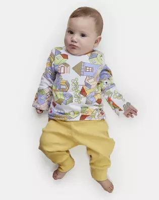 Pijama Feminino Bebe Body Manga Longa Moletinho e Calça Canelada