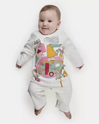 Macacão Feminino Bebe Manga Longa Moletinho