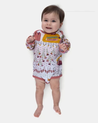 Kit Body Manga Longa Para Bebê Menina Pat e Annie