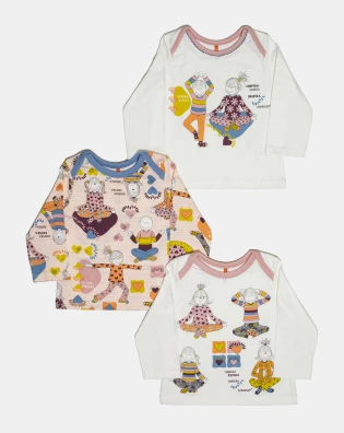 Kit Pagão Feminino Bebe Manga Longa