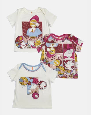 Kit Pagão Feminino Bebe Manga Curta