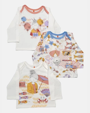 Kit Pagão Feminino Bebê Manga Longa