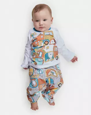 Pijama Unissex Bebê Manga Longa e Calça