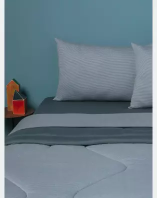 Jogo de Lençol Solteiro Unissex Listrado