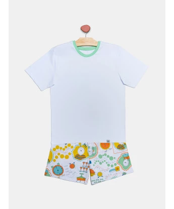 Conjunto de Pijama Masculino Adulto Manga Curta e Short