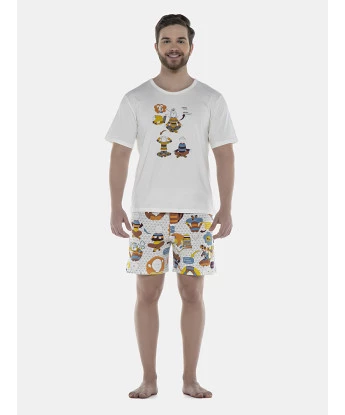 Pijama Masculino Adulto Manga Curta e Short